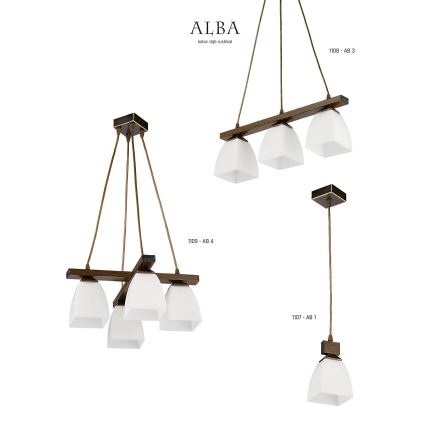 Jupiter 1107 - AB1 - Hængende lysekrone ALBA 1xE27/60W/230V