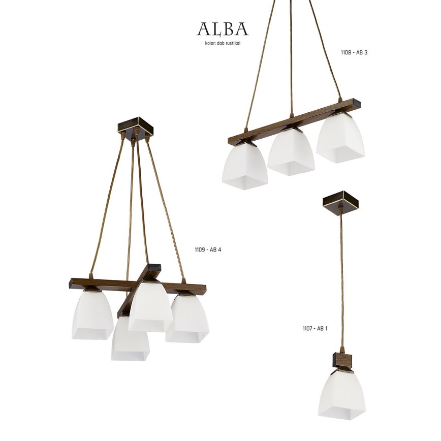 Jupiter 1107 - AB1 - Hængende lysekrone ALBA 1xE27/60W/230V