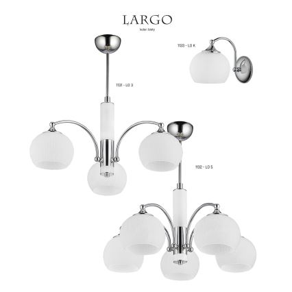 Jupiter 1132 - LO5 - Pendel LARGO 5xE27/60W/230V