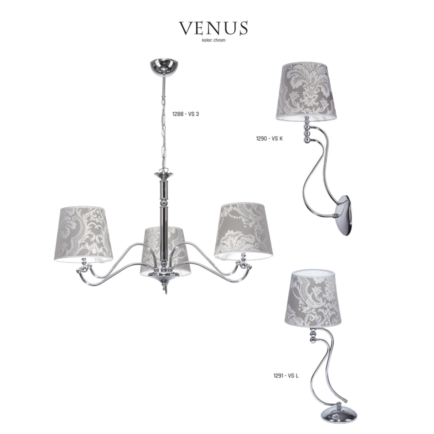 JUPITER 1288-VS3 - Pendel VENUS 3xE27/60W