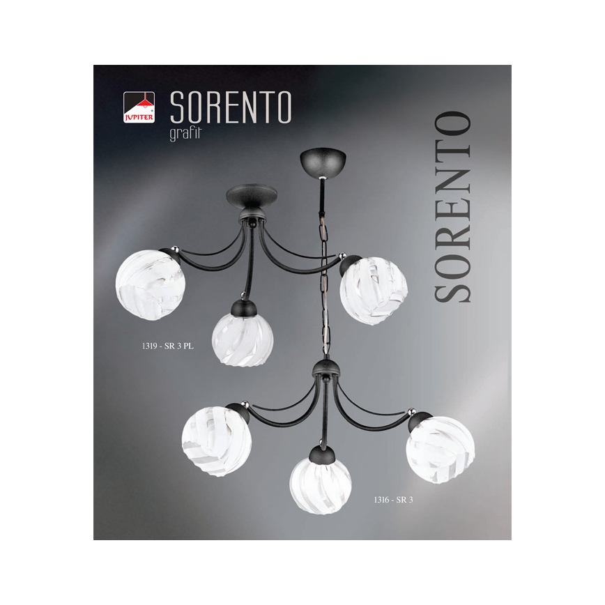JUPITER 1316-SR3 - Pendel SORENTO 3xE27/60W