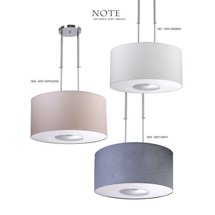Jupiter 1368 - NOTE CA - Loftlampe på stang NOTE 3xE27/60W/230V