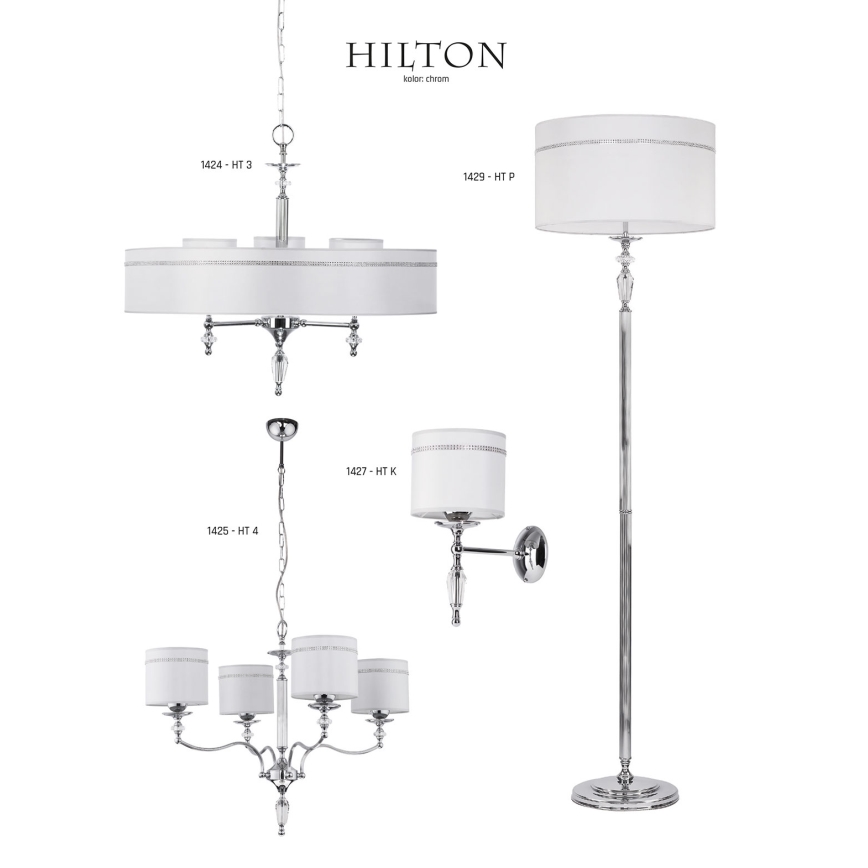 Jupiter 1424 - Loftlampe med kæde HILTON 3xE27/60W/230V