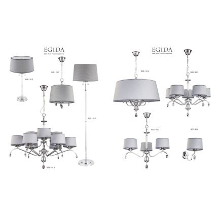 Jupiter 1609 - EG P CH - Gulvlampe i krystal EGIDA 3xE27/60W/230V