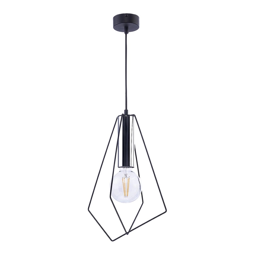 Jupiter 1661 - Pendel KAIR 1xE27/60W/230V sort/skinnende krom
