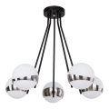 Jupiter 1715 - Pendellampe ELFA 5xE14/40W/230V skinnende krom