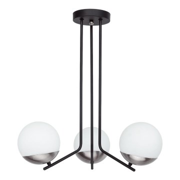 Jupiter 1723 - Pendellampe SANTA 3xE14/40W/230V skinnende krom