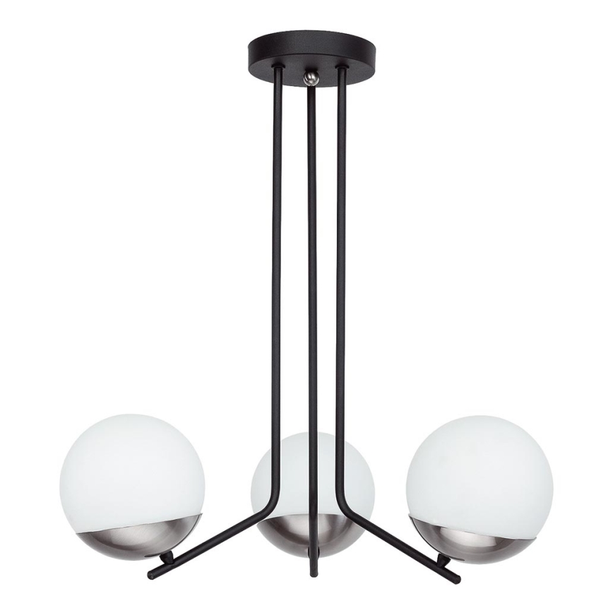Jupiter 1723 - Pendellampe SANTA 3xE14/40W/230V skinnende krom