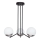 Jupiter 1723 - Pendellampe SANTA 3xE14/40W/230V skinnende krom
