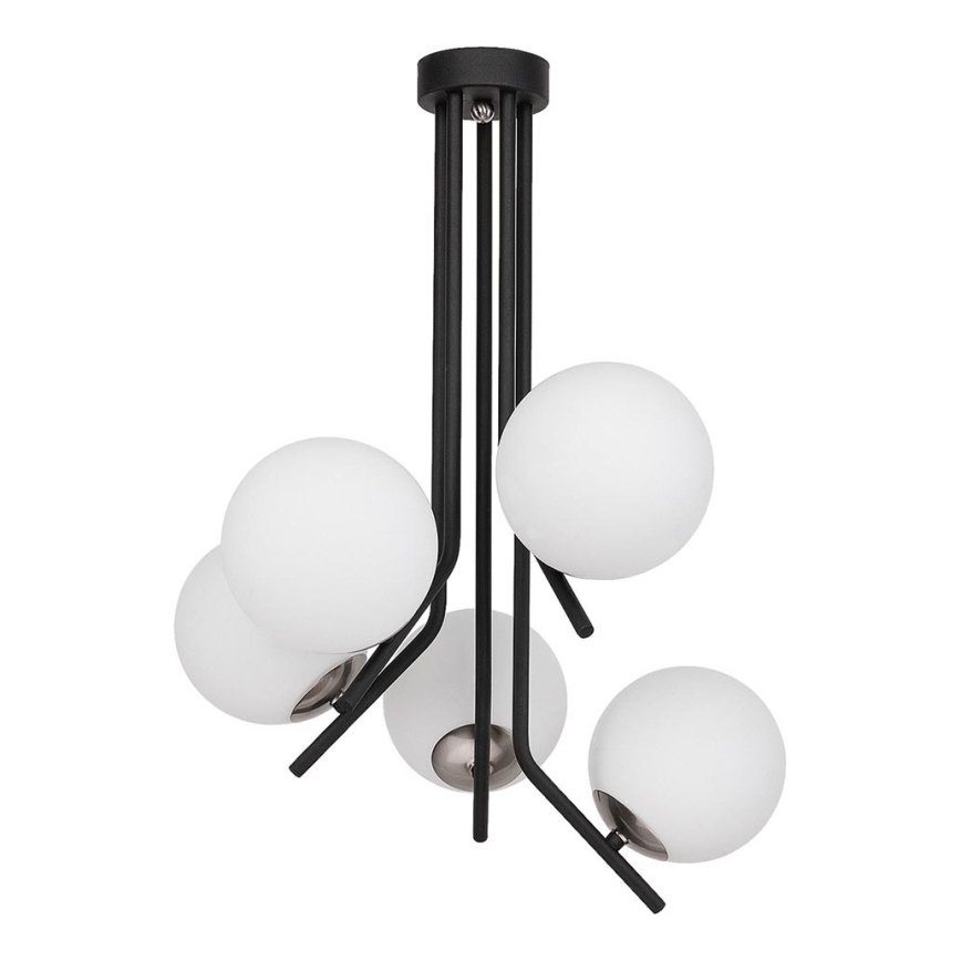 Jupiter 1737 - Pendellampe TIM 5xE14/40W/230V skinnende krom