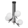 Jupiter 1737 - Pendellampe TIM 5xE14/40W/230V skinnende krom