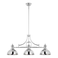 Jupiter 1789 - PT3 - Loftlampe på stang PLATINO 3xE27/60W/230V sølv