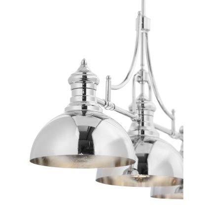 Jupiter 1789 - PT3 - Loftlampe på stang PLATINO 3xE27/60W/230V sølv