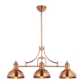 Jupiter 1791 - PT3 - Loftlampe på stang PLATINO 3xE27/60W/230V kobber