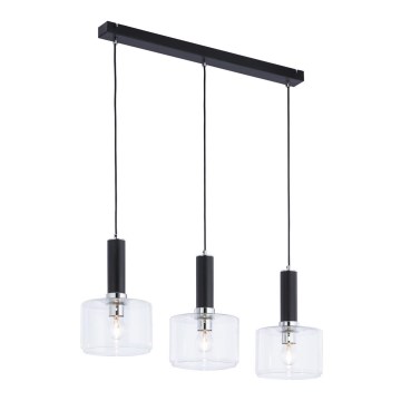 Jupiter 1857 - VA3 - Pendel VANES 3xE27/60W/230V skinnende krom/sort