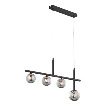 Jupiter 1908 - Pendel på kabel NEPTUN 4xG9/14W/230V sort/røggrå