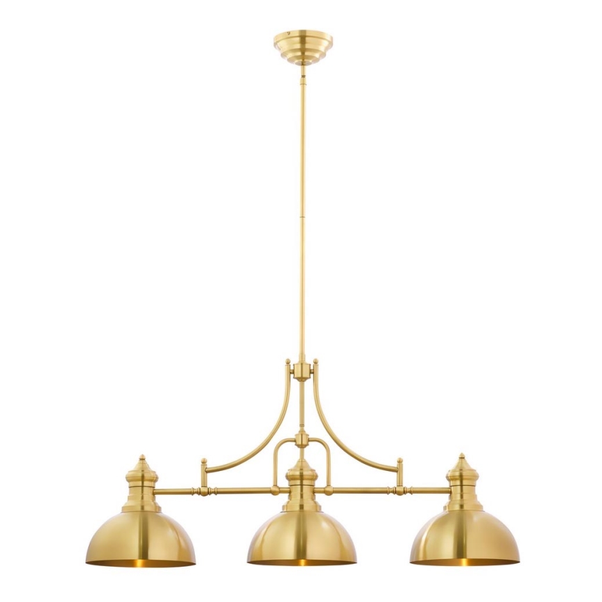 Jupiter 1915 - Loftlampe på stang PLATINO 3xE27/60W/230V messing