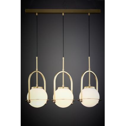 Jupiter 1917 - ROSSO pendel på wire 3xE27/15W/230V guldfarvet