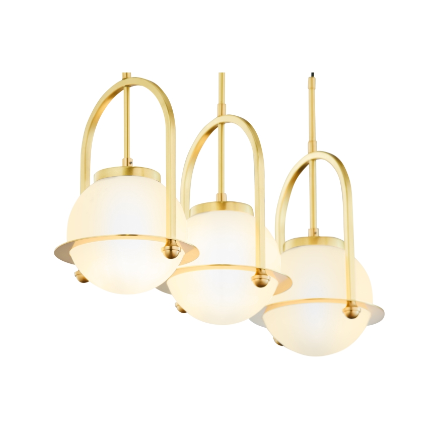 Jupiter 1917 - ROSSO pendel på wire 3xE27/15W/230V guldfarvet