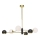 Jupiter 1965 - Loftlampe på stang MOKA 3xGU10/10W/230V + 3xG9/10W/230V guld/sort/hvid
