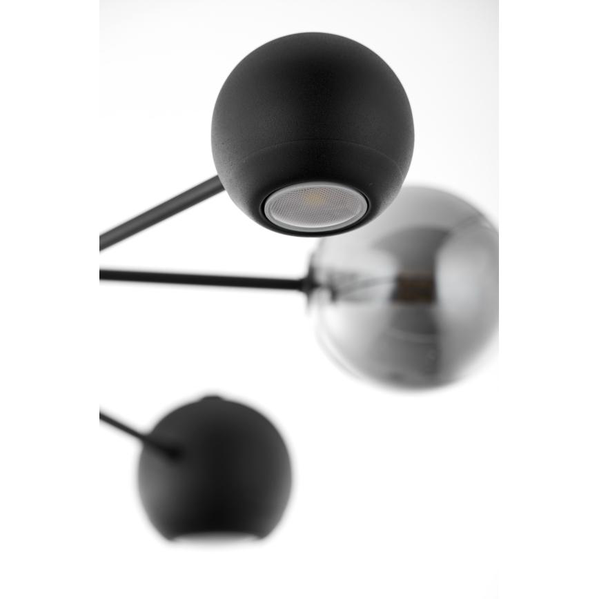 Jupiter 1974 - Pendellampe MOKA 3xGU10/10W/230V + 3xG9/10W/230V sort/skinnende krom