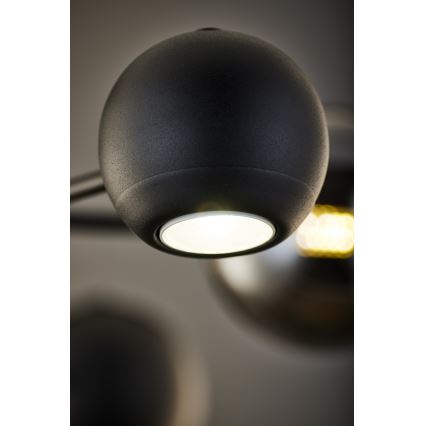 Jupiter 1974 - Pendellampe MOKA 3xGU10/10W/230V + 3xG9/10W/230V sort/skinnende krom