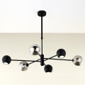 Jupiter 1974 - Pendellampe MOKA 3xGU10/10W/230V + 3xG9/10W/230V sort/skinnende krom
