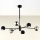 Jupiter 1974 - Pendellampe MOKA 3xGU10/10W/230V + 3xG9/10W/230V sort/skinnende krom