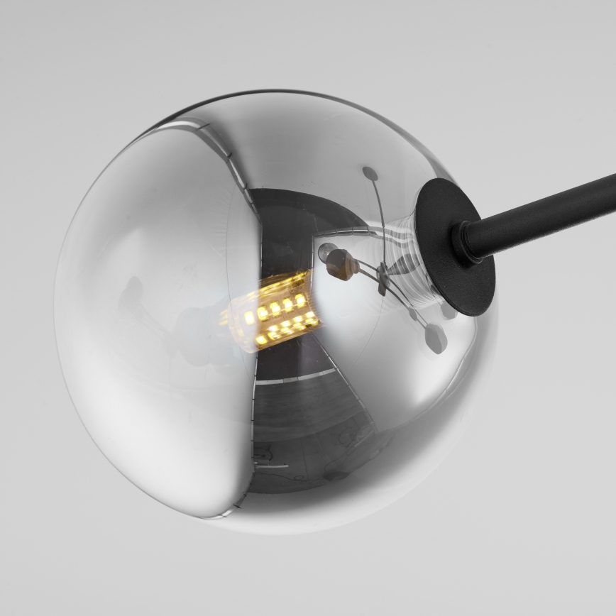 Jupiter 1975 - Pendellampe MOKA 4xGU10/10W/230V + 4xG9/10W/230V sort/skinnende krom