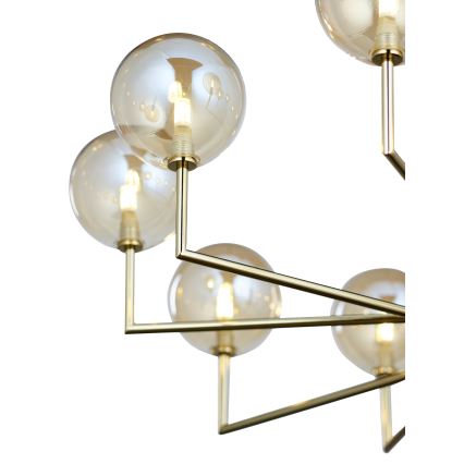 Jupiter 1977 - Pendellampe FEME 10xG9/10W/230V guldfarvet/beige