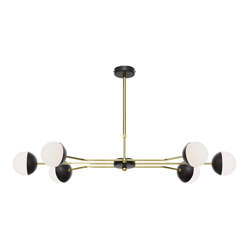 Jupiter 1981 - Pendellampe TRENTO 6xG9/10W/230V sort/guldfarvet