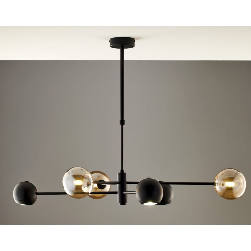 Jupiter 1993 - Pendellampe MOKA 3xGU10/10W/230V + 3xG9/10W/230V sort/beige