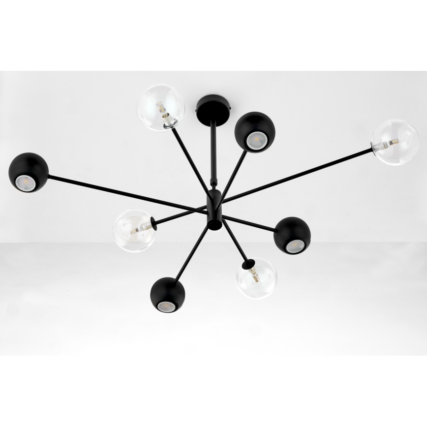 Jupiter 1996 - Pendellampe MOKA 4xGU10/10W/230V + 4xG9/10W/230V sort/transparent