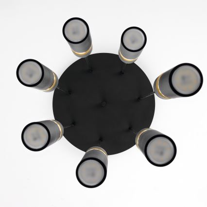 Jupiter 2015 - Pendel ALAS 7xGU10/10W/230V sort/guldfarvet