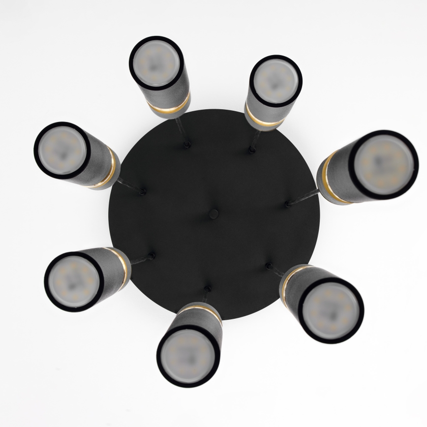 Jupiter 2015 - Pendel ALAS 7xGU10/10W/230V sort/guldfarvet