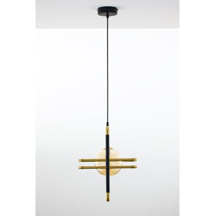 Jupiter 2025 - Pendel FIORI 1xG9/10W/230V sort/guldfarvet/beige