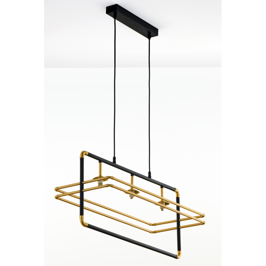 Jupiter 2027 - Pendel FIORI 3xG9/10W/230V sort/guldfarvet/beige