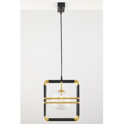 Jupiter 2029 - Pendel FIORI 2xG9/10W/230V sort/guldfarvet/transparent