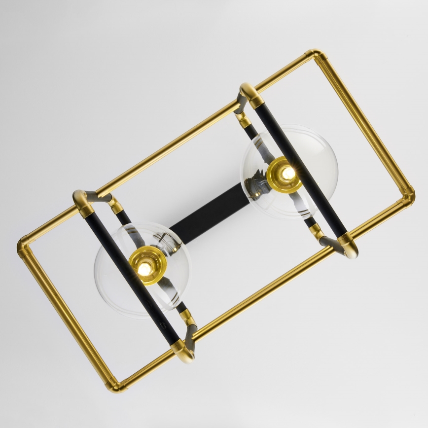 Jupiter 2029 - Pendel FIORI 2xG9/10W/230V sort/guldfarvet/transparent