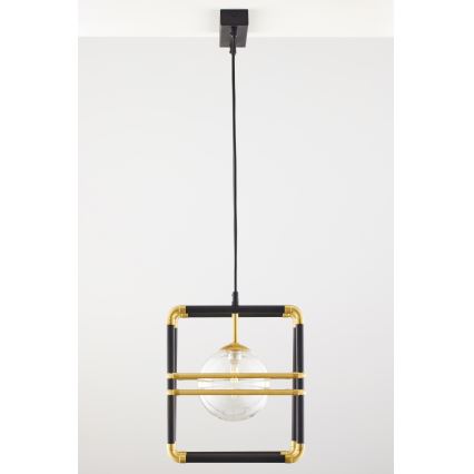 Jupiter 2029 - Pendel FIORI 2xG9/10W/230V sort/guldfarvet/transparent