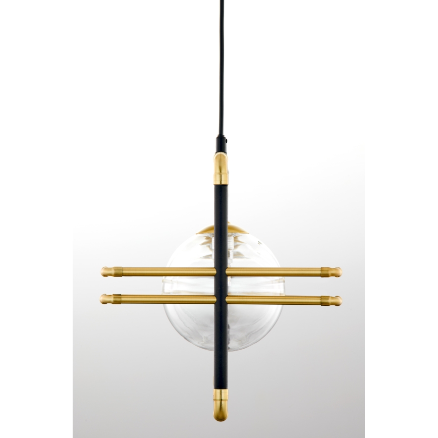 Jupiter 2030 - Pendel FIORI 3xG9/10W/230V sort/guldfarvet/transparent