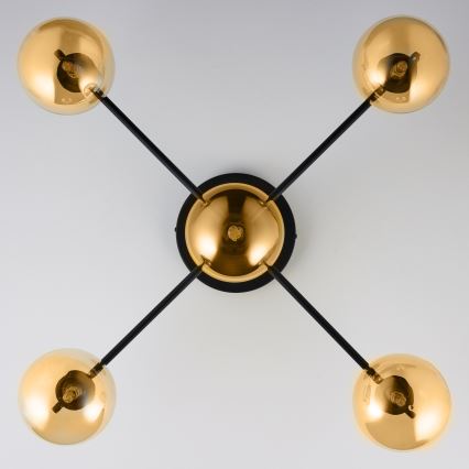 Jupiter 2032 - Loftlampe FIGARO 5xG9/10W/230V sort/guldfarvet/beige