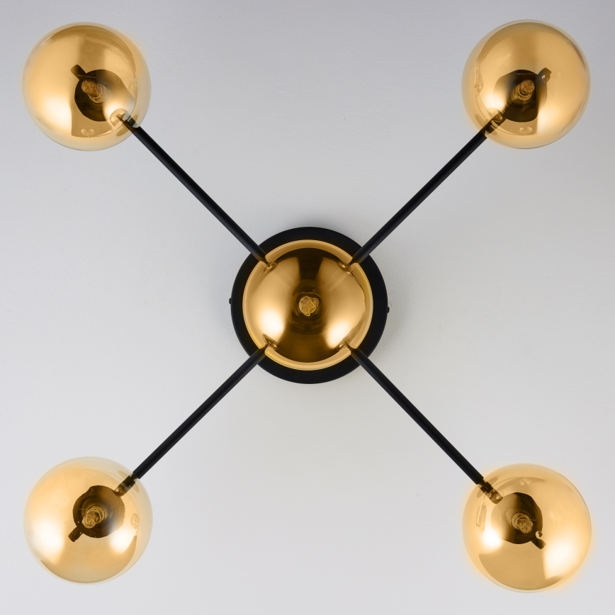 Jupiter 2032 - Loftlampe FIGARO 5xG9/10W/230V sort/guldfarvet/beige