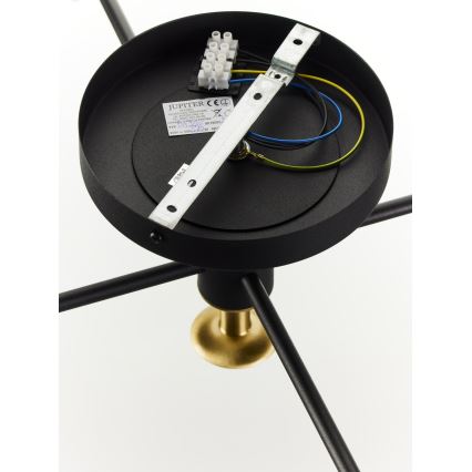 Jupiter 2032 - Loftlampe FIGARO 5xG9/10W/230V sort/guldfarvet/beige