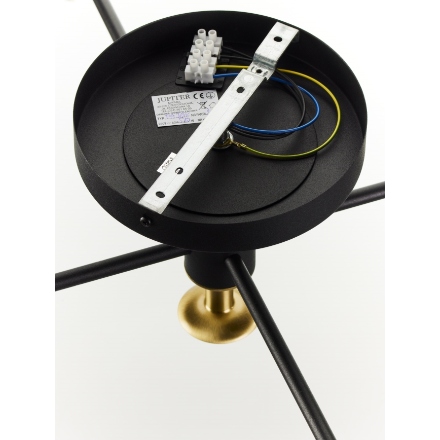 Jupiter 2032 - Loftlampe FIGARO 5xG9/10W/230V sort/guldfarvet/beige