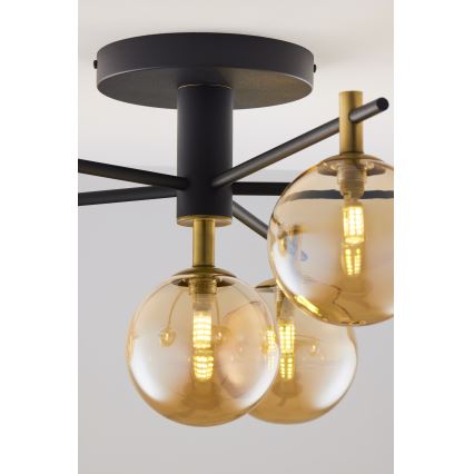 Jupiter 2033 - Loftlampe FIGARO 6xG9/10W/230V sort/guldfarvet/beige