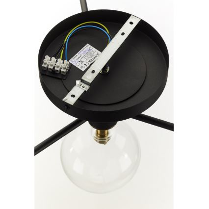Jupiter 2034 - Loftlampe FIGARO 4xG9/10W/230V sort/guldfarvet/beige/transparent