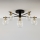 Jupiter 2036 - Loftlampe FIGARO 6xG9/10W/230V sort/guldfarvet/beige/transparent