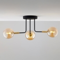 Jupiter 2037 - Pendellampe BURANO 3xG9/10W/230V sort/guldfarvet/beige