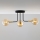 Jupiter 2037 - Pendellampe BURANO 3xG9/10W/230V sort/guldfarvet/beige